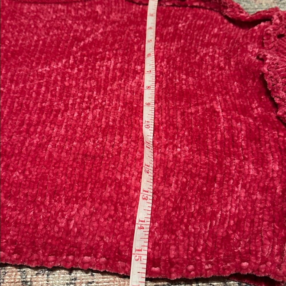 Altar’d State Hot Pink Cropped Chenille Turtleneck Sweater oversized & NWT - Picture 8 of 8